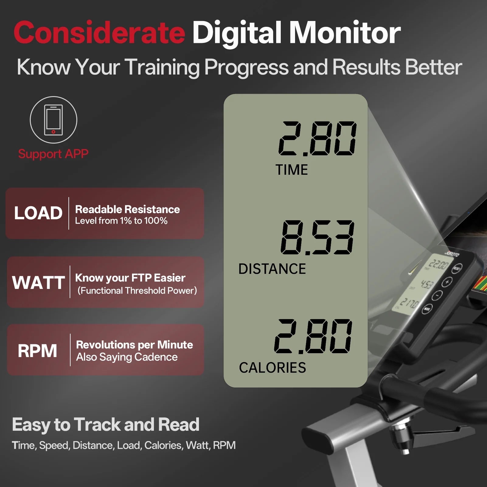 JOROTO X2PRO Bluetooth Indoor Bike mit 16kg Schwungrad