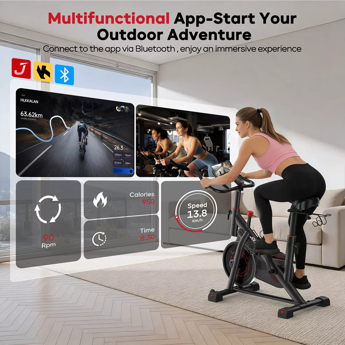 JOROTO JK10 Indoor Bike mit flüsterleiser Magnetbremse