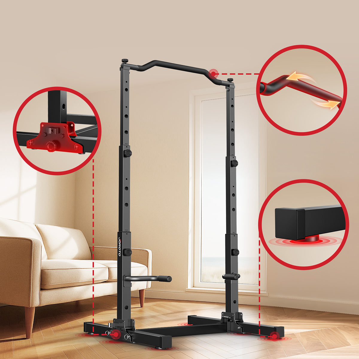 JOROTO JU30 Power Tower – Klappbare Klimmzugstation & Dip-Station