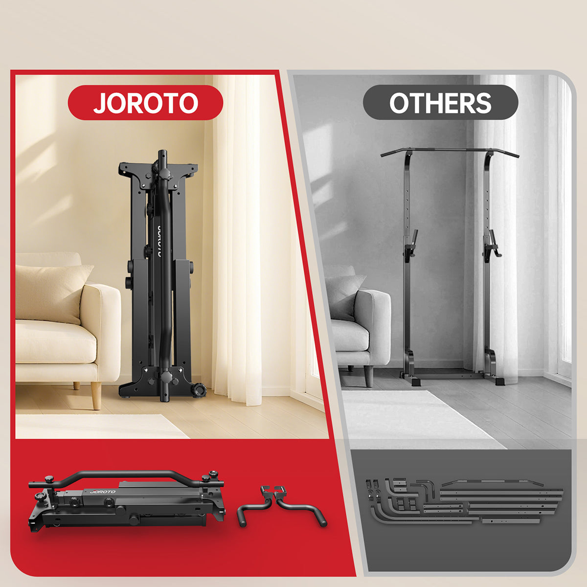 JOROTO JU30 Power Tower – Klappbare Klimmzugstation & Dip-Station