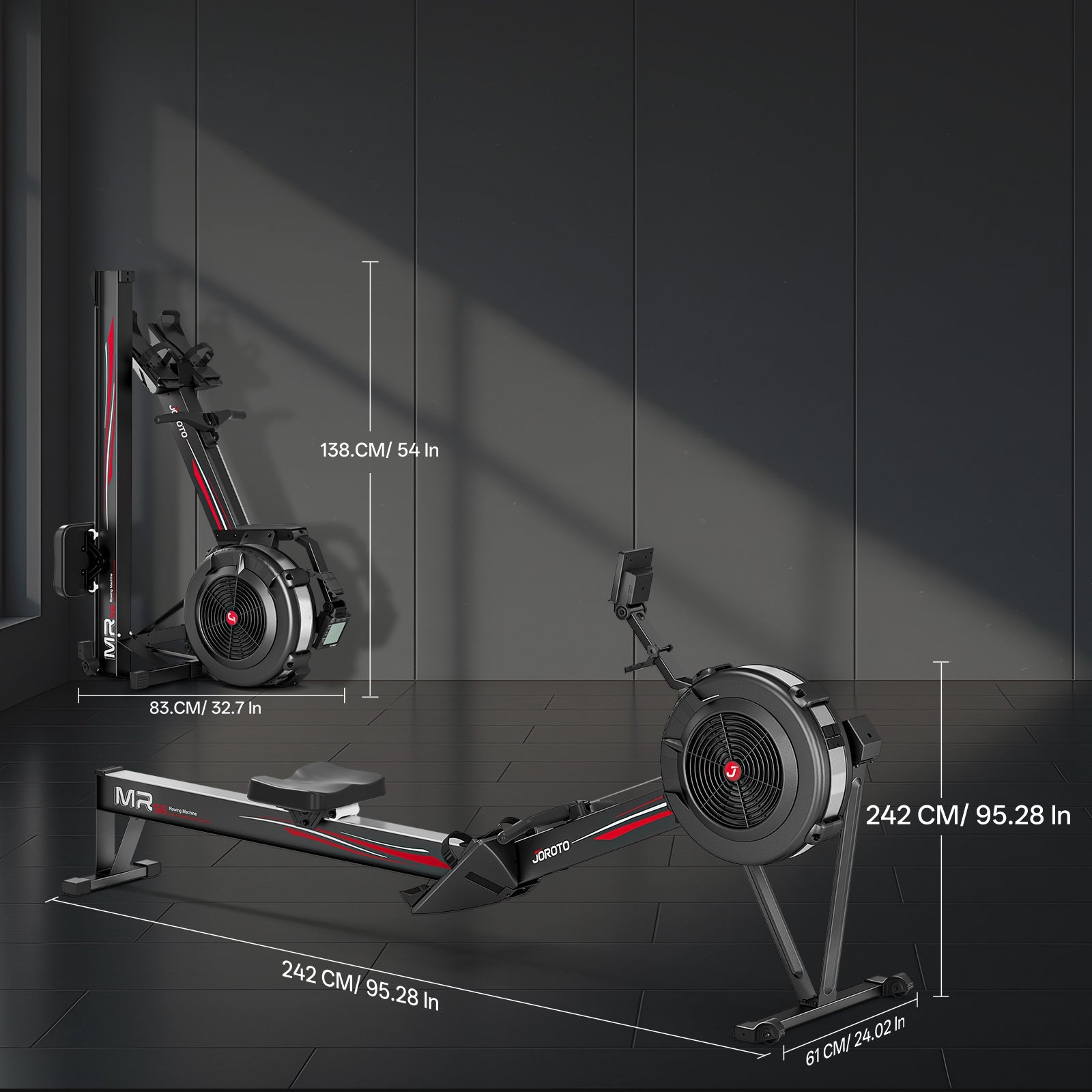 JOROTO MR56 Commercial-Style Luftwiderstand-Rudergerät – Profi-Performance