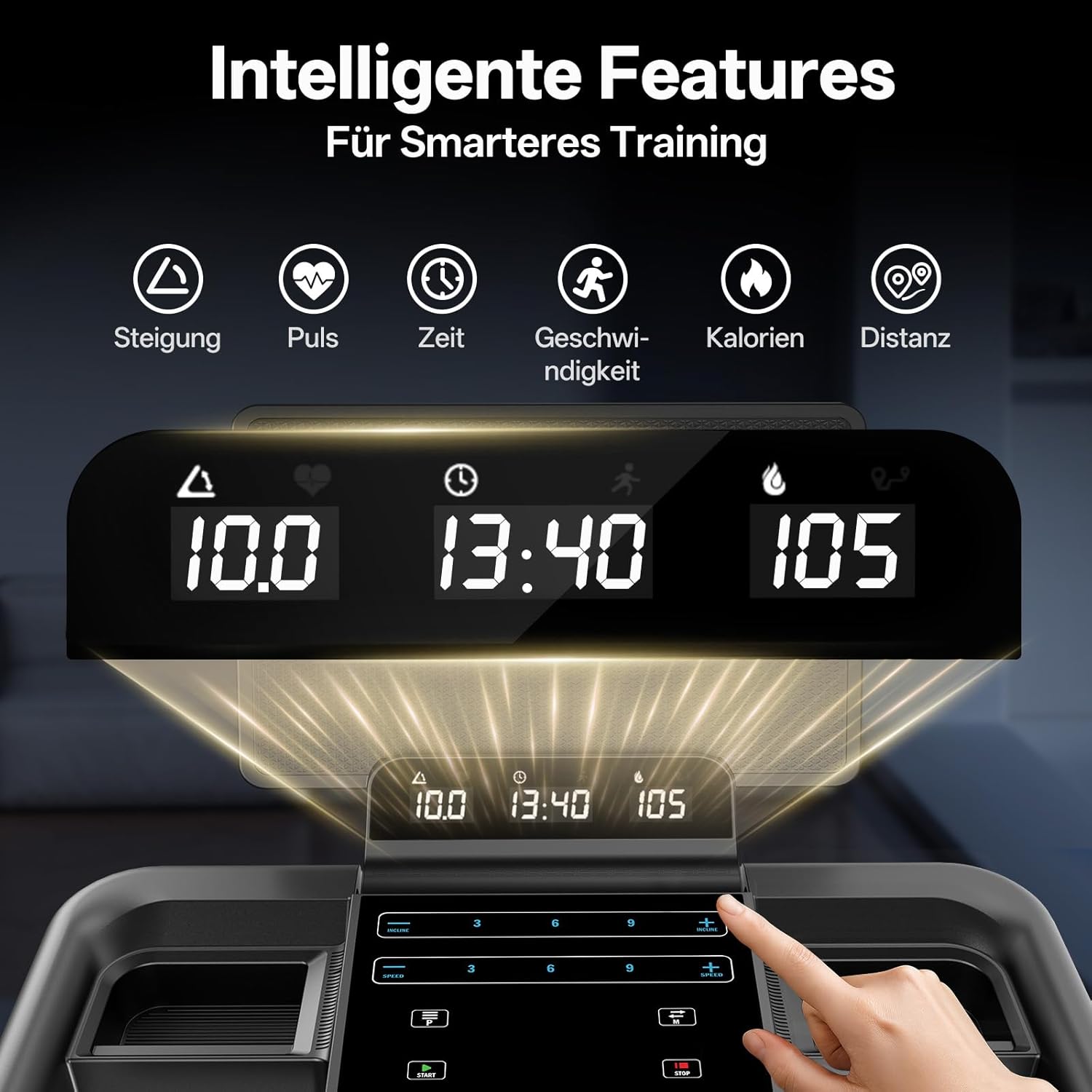 JOROTO F6 Klappbares Smart-Laufband – 16 km/h, 10% Automatische Steigung & Kinomap