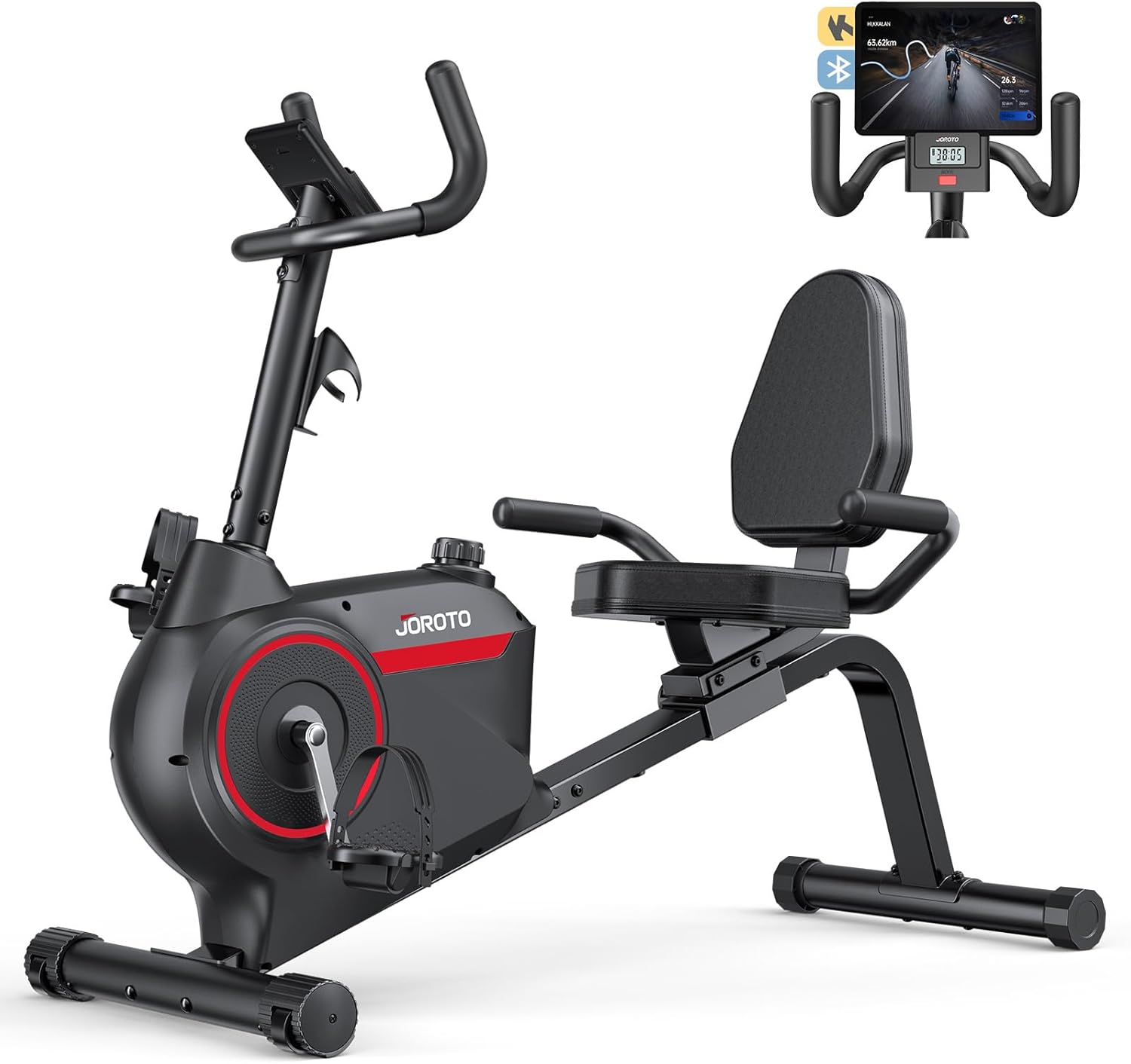 JOROTO JH30PRO Liegeergometer – 16 Magnetstufen, Gelenkschonend & Kinomap