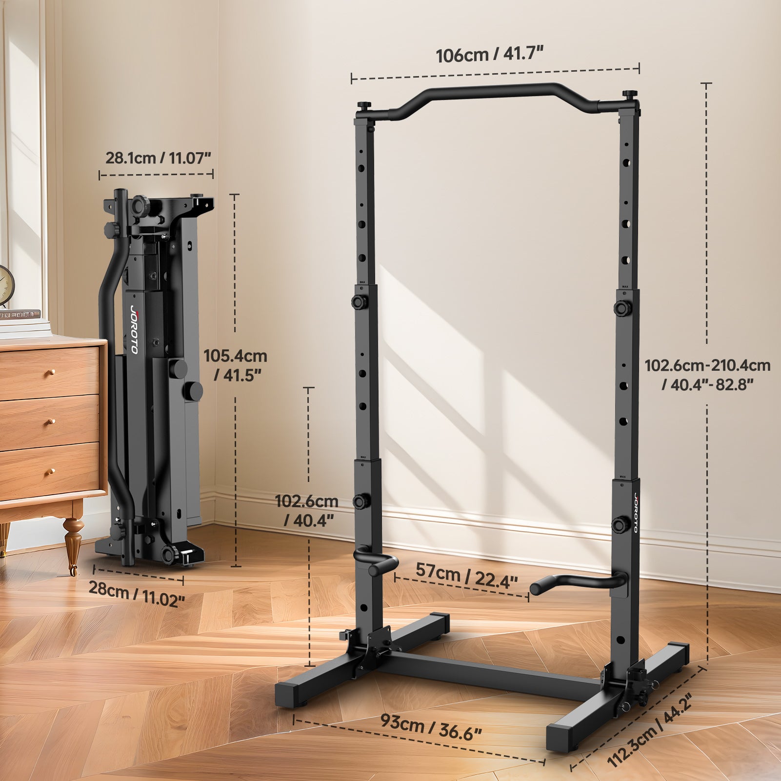 JOROTO JU30 Power Tower – Klappbare Klimmzugstation & Dip-Station