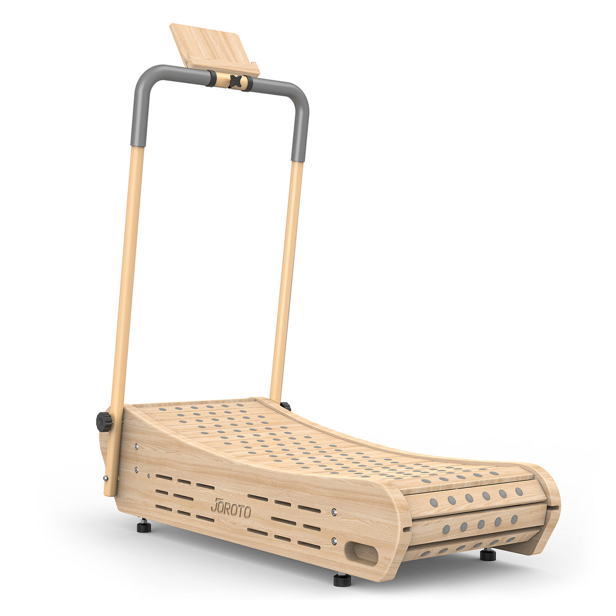 JOROTO F50 Manuelles gebogenes Walking Pad aus Kiefernholz
