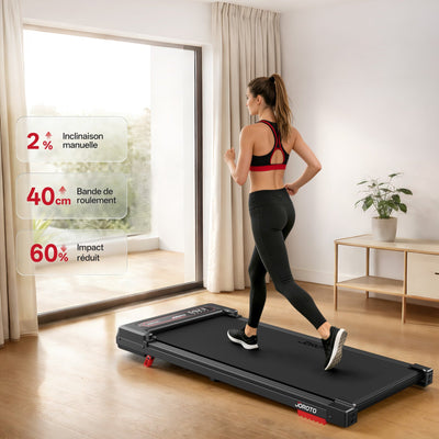JOROTO F10 Kompaktes Under-Desk Laufband – 4% Steigung & App-Steuerung