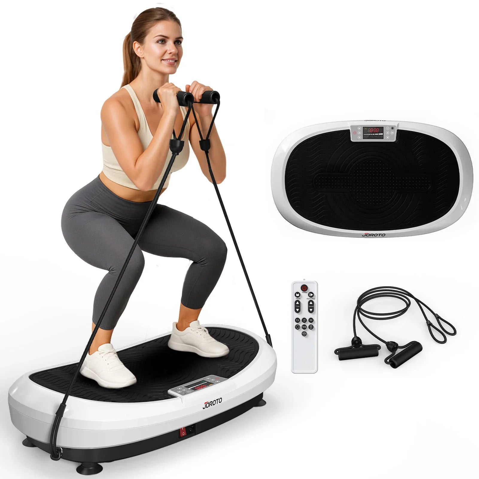 JOROTO JV60 4D Vibrationsplatte – Triple-Motor Ganzkörper-Trainingsgerät