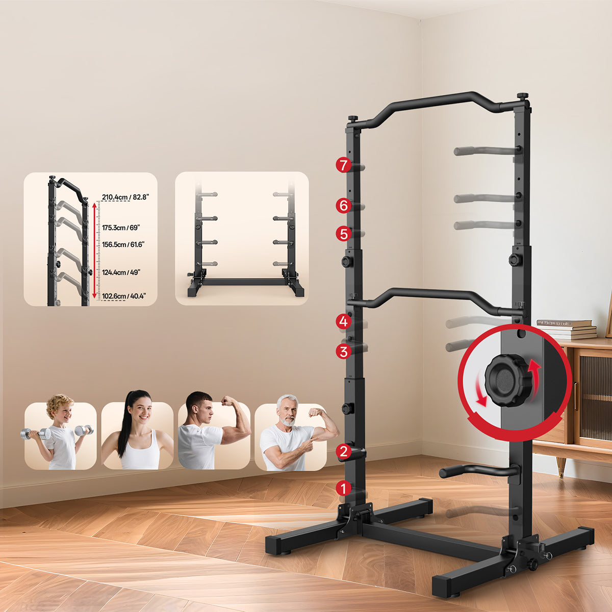 JOROTO JU30 Power Tower – Klappbare Klimmzugstation & Dip-Station