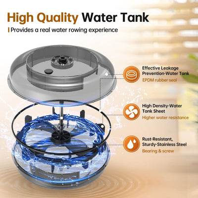 JOROTO Botorro BW7 Premium Wasser-Rudergerät aus Massivholz – 28L Wassertank