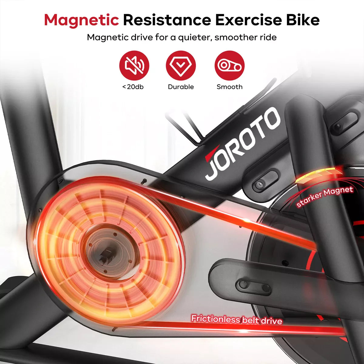 JOROTO JK10 Indoor Bike mit flüsterleiser Magnetbremse