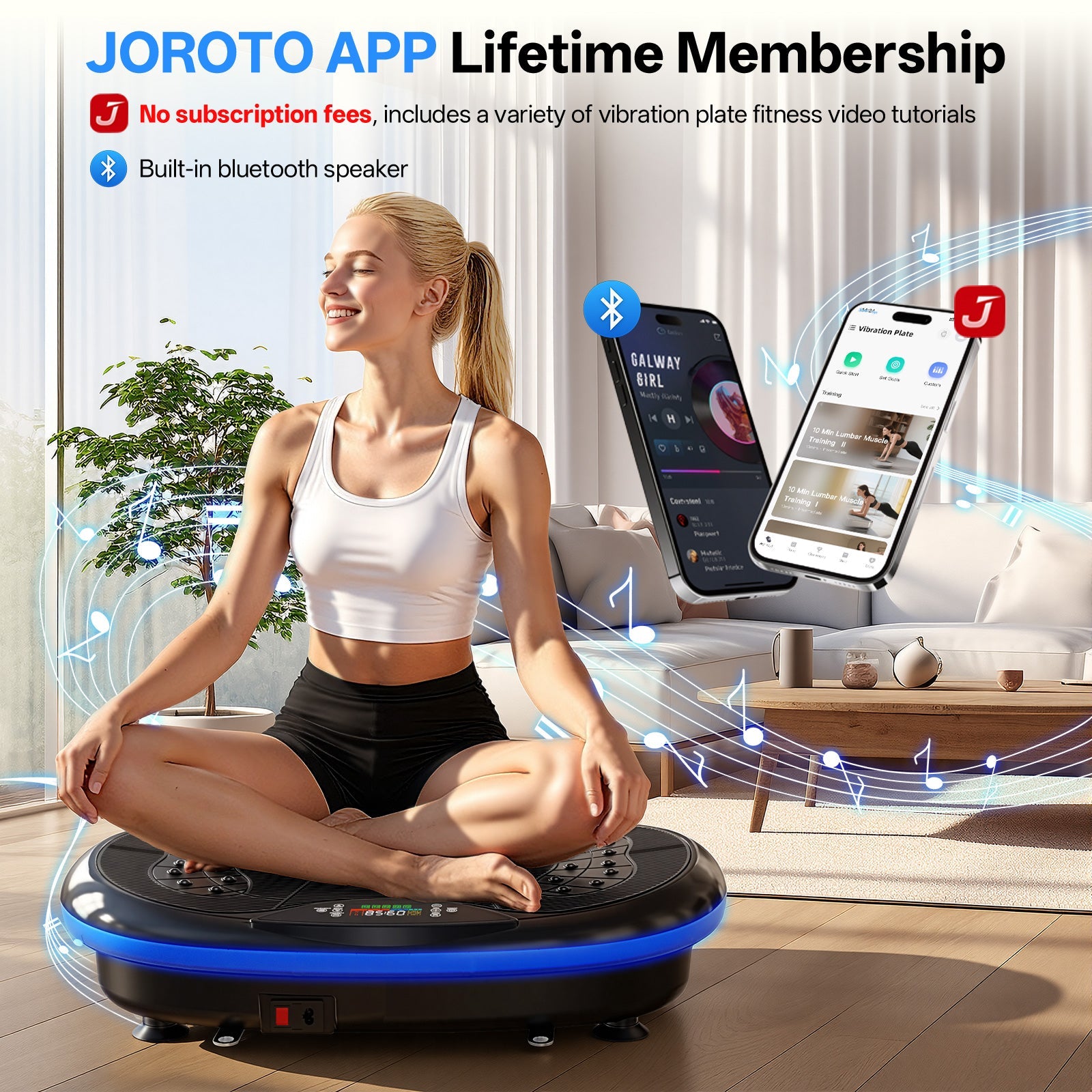 JOROTO JV80 4D Vibrationsplatte – Triple-Motor & Ganzkörpertraining