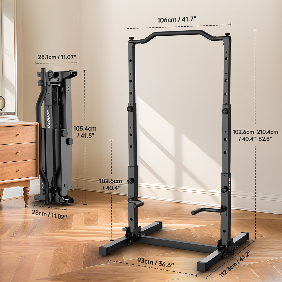 JOROTO JU30 Power Tower – Klappbare Klimmzugstation & Dip-Station