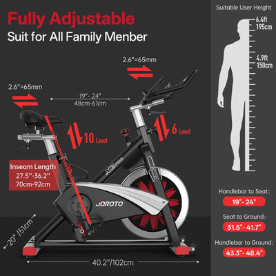 JOROTO X2PRO Bluetooth Indoor Bike mit 16kg Schwungrad