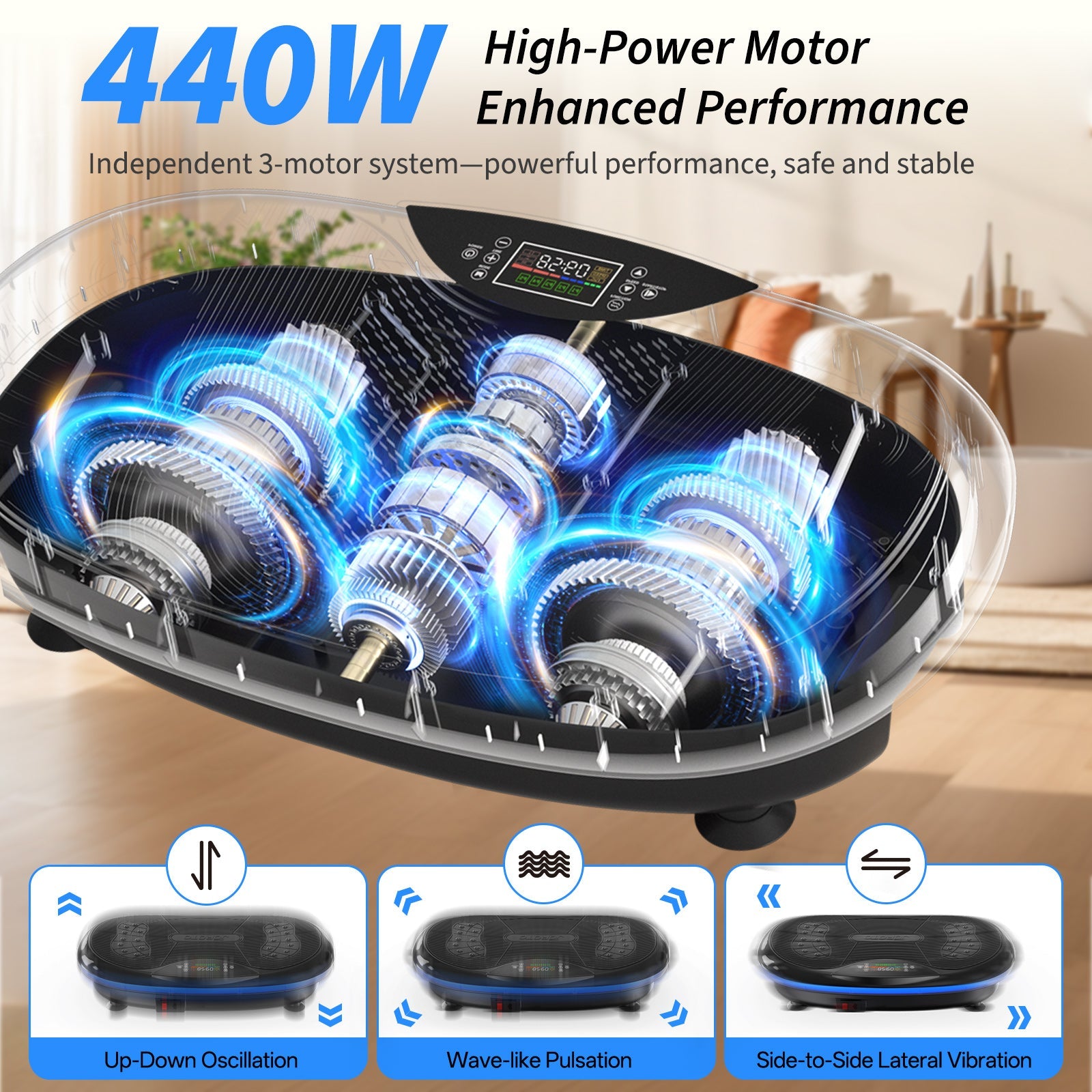 JOROTO JV80 4D Vibrationsplatte – Triple-Motor & Ganzkörpertraining