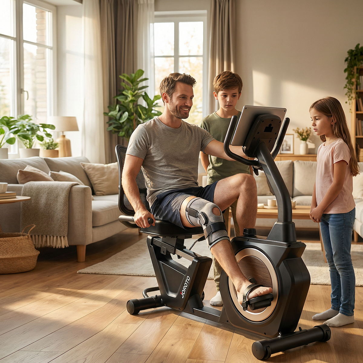 JOROTO JH50 Liegeheimtrainer mit 16 Widerstandsstufen und 180kg Belastbarkeit