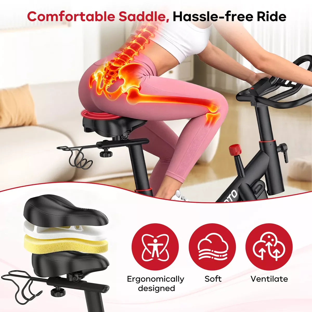 JOROTO JK10 Indoor Bike mit flüsterleiser Magnetbremse