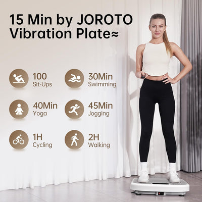JOROTO JV35 Vibrationsplatte mit Trainingsbändern – 99 Geschwindigkeitsstufen