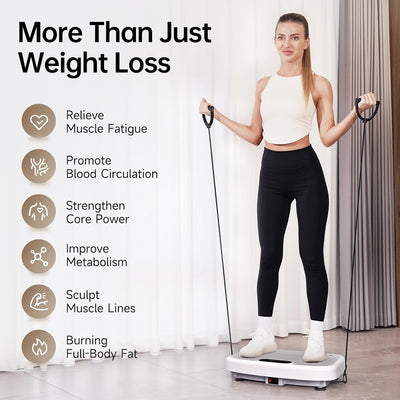 JOROTO JV35 Vibrationsplatte mit Trainingsbändern – 99 Geschwindigkeitsstufen