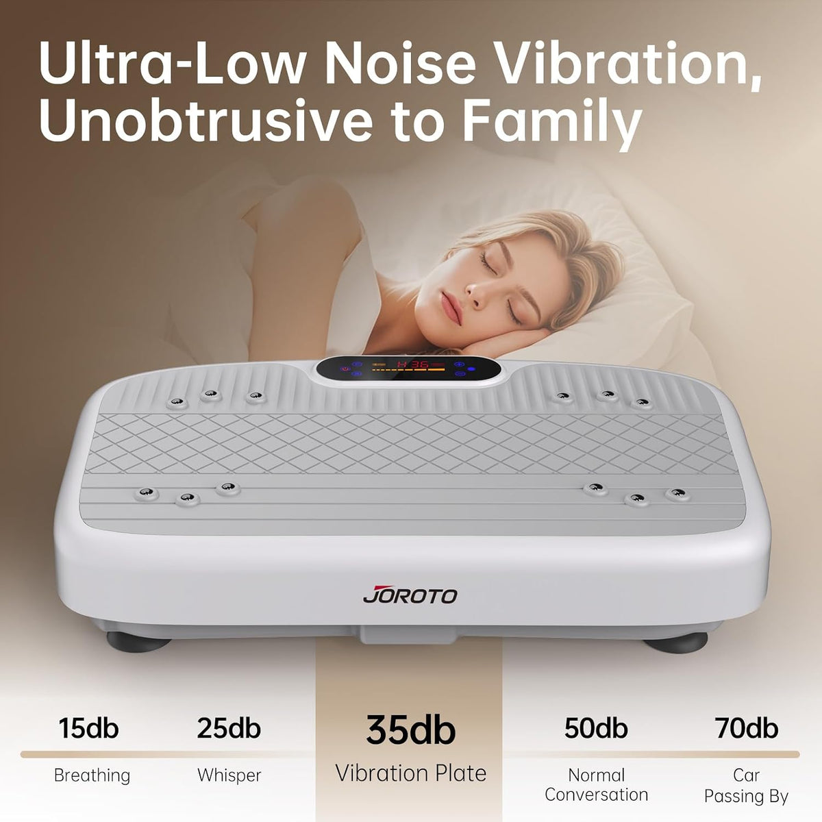 JOROTO JV35 Vibrationsplatte mit Trainingsbändern – 99 Geschwindigkeitsstufen