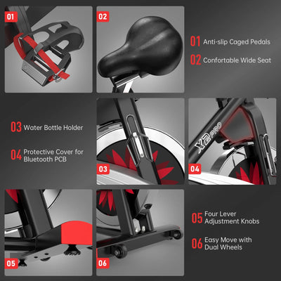 JOROTO X2PRO Bluetooth Indoor Bike mit 16kg Schwungrad