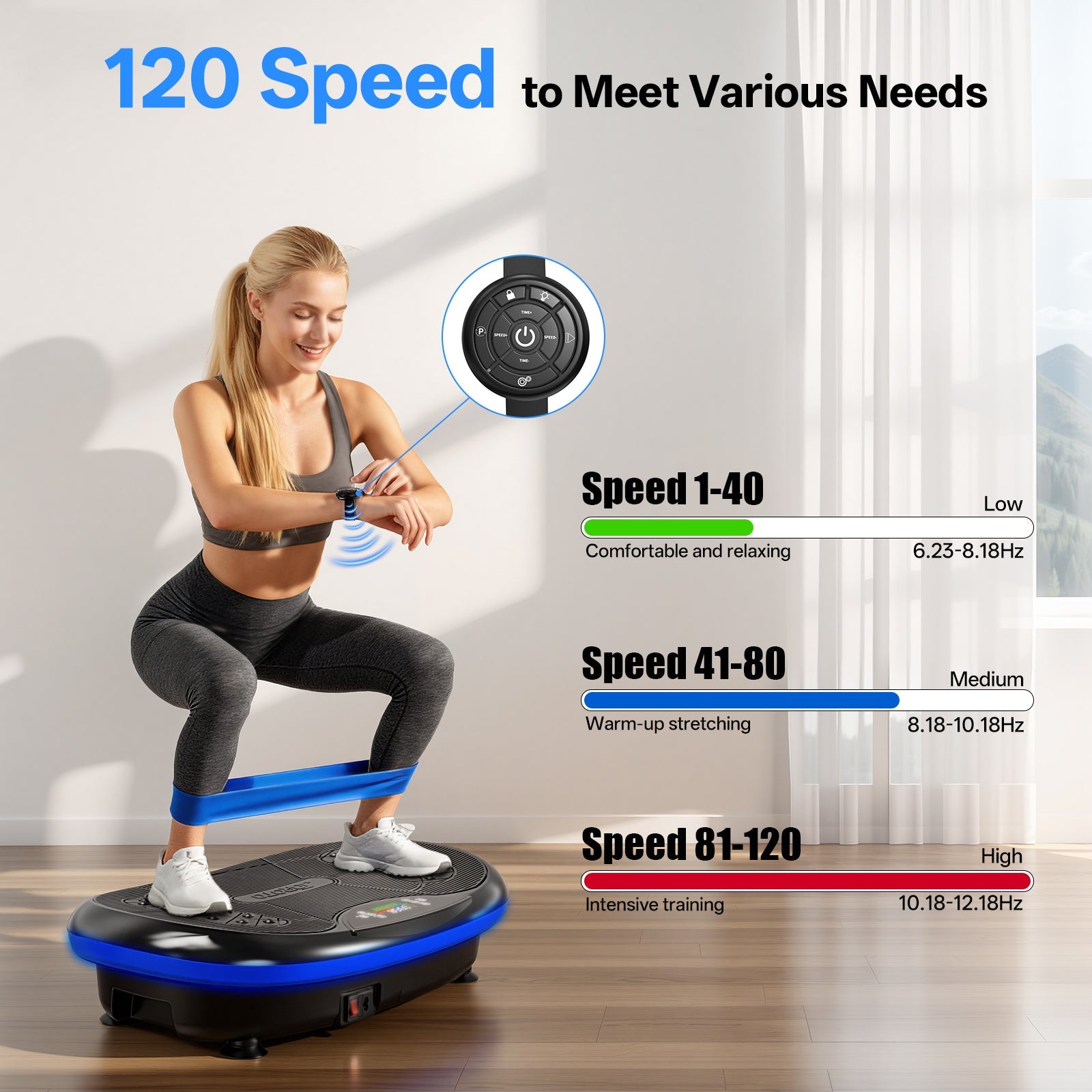 JOROTO JV80 4D Vibrationsplatte – Triple-Motor & Ganzkörpertraining