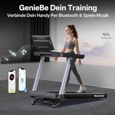 JOROTO F6 Klappbares Smart-Laufband – 16 km/h, 10% Automatische Steigung & Kinomap