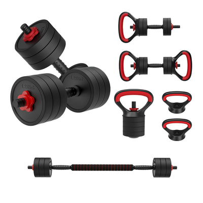 JOROTO JD10 Verstellbares 4-in-1 Hantelset – Kurzhantel, Langhantel & Kettlebell