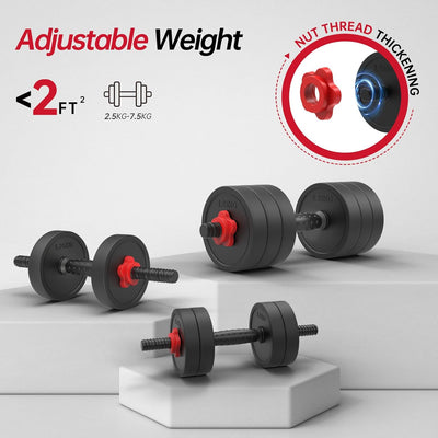 JOROTO JD10 Verstellbares 4-in-1 Hantelset – Kurzhantel, Langhantel & Kettlebell