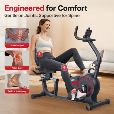 JOROTO JH30PRO Liegeergometer – 16 Magnetstufen, Gelenkschonend & Kinomap