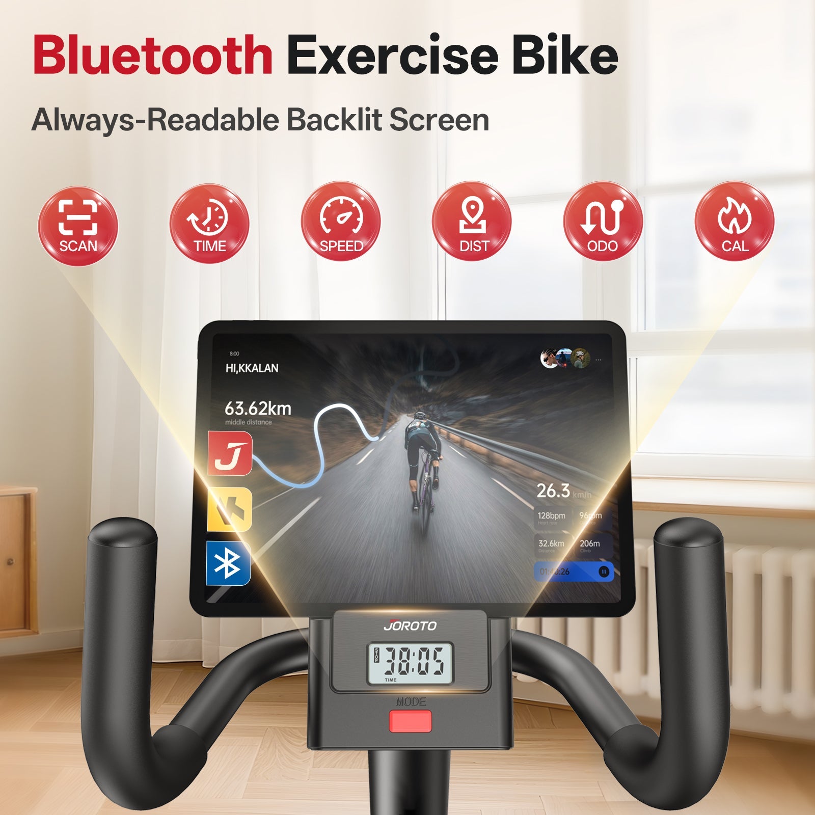 JOROTO JH30PRO Liegeergometer – 16 Magnetstufen, Gelenkschonend & Kinomap