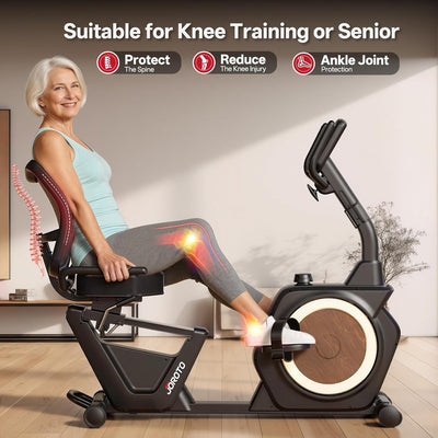 JOROTO JH50 Liegeheimtrainer mit 16 Widerstandsstufen und 180kg Belastbarkeit