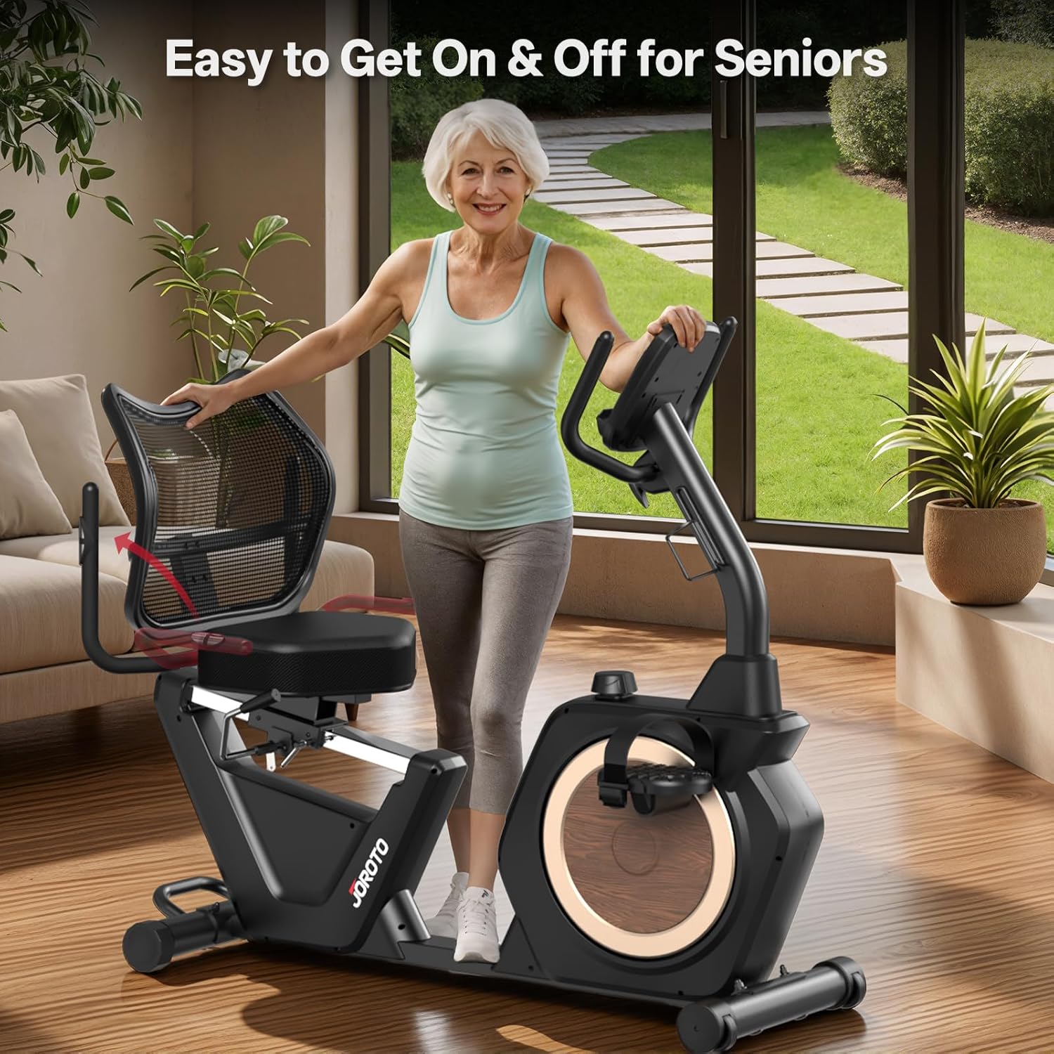 JOROTO JH50 Liegeheimtrainer mit 16 Widerstandsstufen und 180kg Belastbarkeit