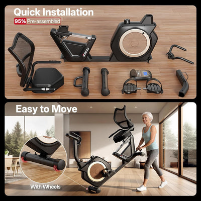 JOROTO JH50 Liegeheimtrainer mit 16 Widerstandsstufen und 180kg Belastbarkeit