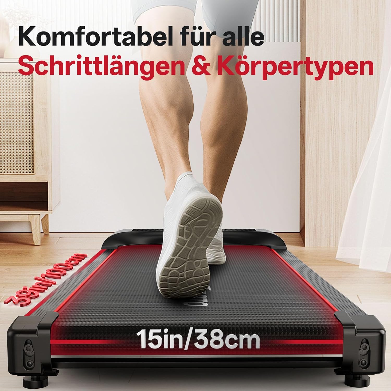 JOROTO JW20 Kompaktes Walking Pad – 2,25 HP Motor & Fernbedienung