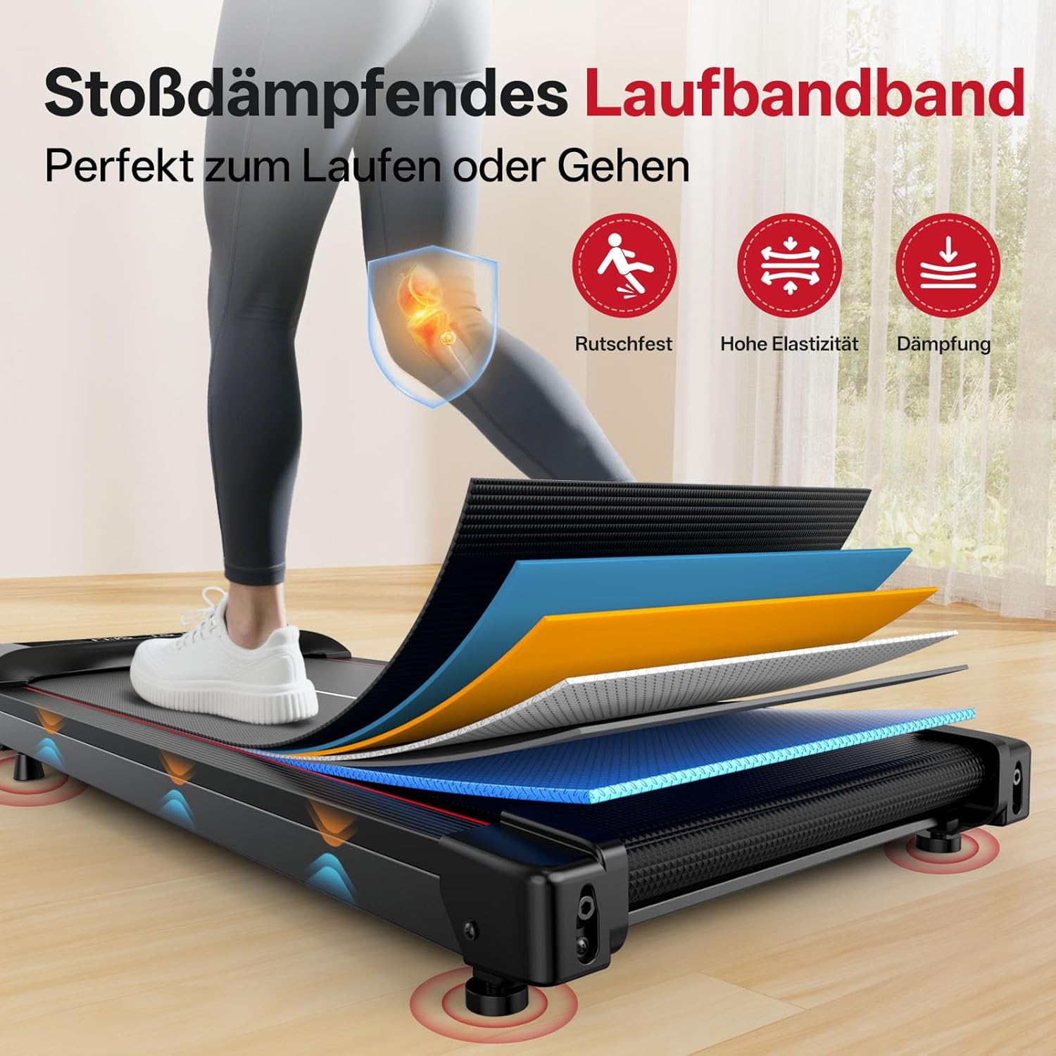 JOROTO JW20 Kompaktes Walking Pad – 2,25 HP Motor & Fernbedienung