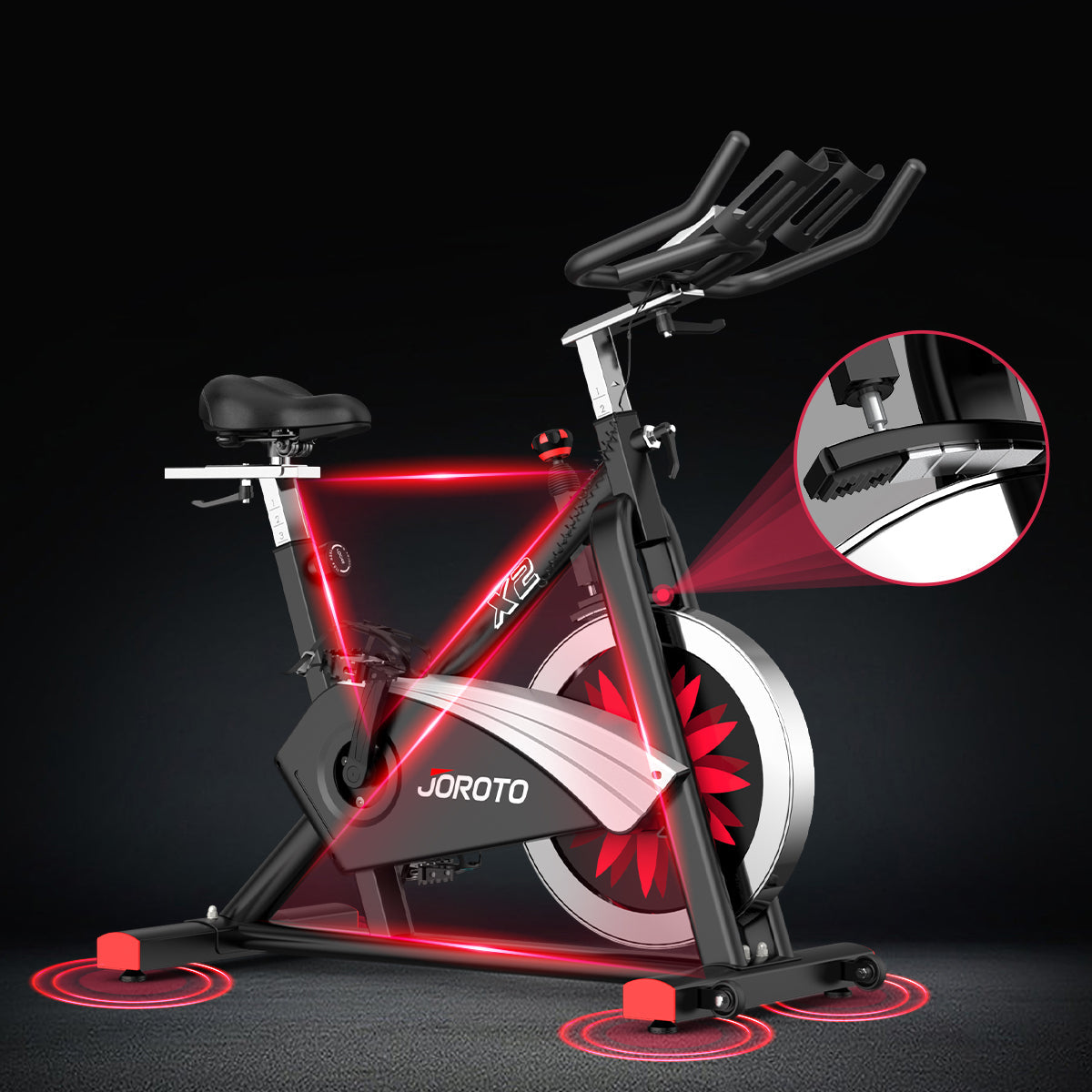 JOROTO X2 Indoor Bike mit Magnetbremse und 16kg Schwungrad
